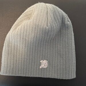 Stylish Gray Ribbed Beanie